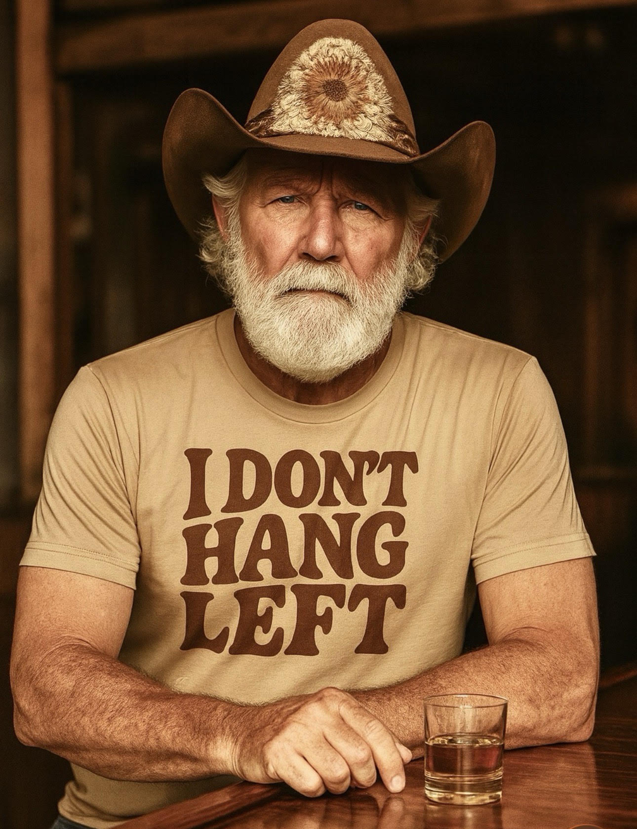 "I Don't Hang Left" Custom Logo Tee